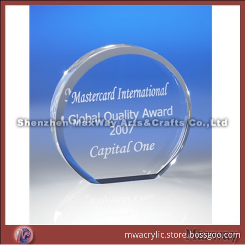 Transparent Promotional Round Printing Acrylic Award